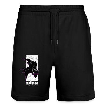 Nightmare Bat – Gothic Horror Vampire Creature Art - Stanley/Stella Trainer Unisex Organic Jogging Shorts - black - Front - Nik (191cm) & Marisol (170cm)