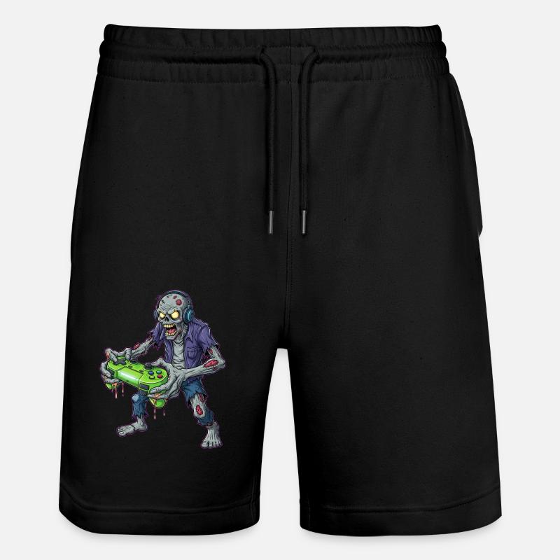 Zombie Zocker Power Retro Gamer - Short de jogging bio TRAINER Stanley/Stella unisexe - noir