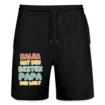 Baby Kalea - Stanley/Stella Unisex Bio Joggingshorts Trainer  - Schwarz - Vorne - Nik (191cm) & Marisol (170cm)