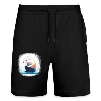 Cute Anniversary Funny Sayings Women City Beer - Stanley/Stella Trainer Unisex Organic Jogging Shorts - black - Front - Nik (191cm) & Marisol (170cm)