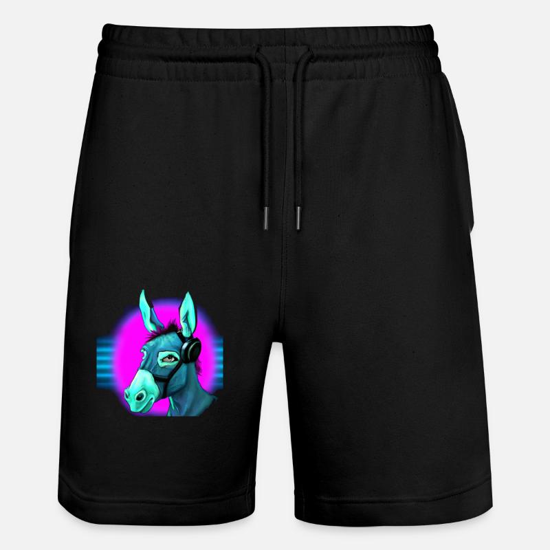 Synthwave Donkey - Short de jogging bio TRAINER Stanley/Stella unisexe - noir