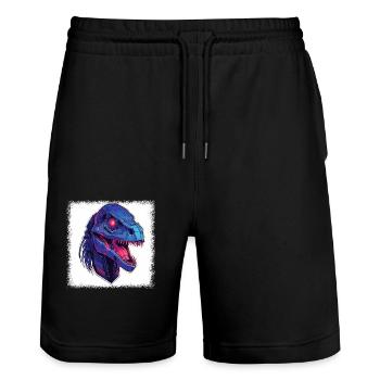 Green Geek colombe de la paix coeur cadeau d’anniversaire - Short de jogging bio TRAINER Stanley/Stella unisexe - noir - Devant - Nik (191cm) & Marisol (170cm)