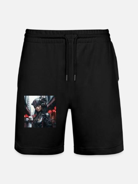 Japan Cyber Punk - Stanley/Stella Trainer Unisex Organic Jogging Shorts - black