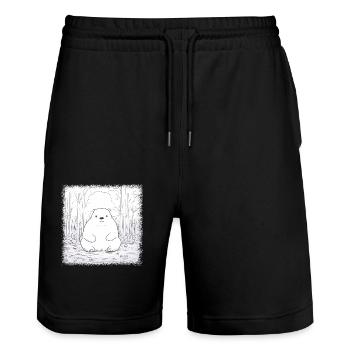 cinema movie gift comics birthday present coffee - Stanley/Stella Unisex Bio Joggingshorts Trainer  - Schwarz - Vorne - Nik (191cm) & Marisol (170cm)