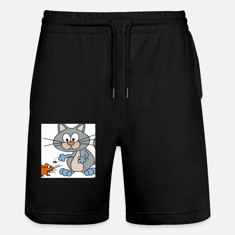chat et souris - Short de jogging bio TRAINER Stanley/Stella unisexe - noir