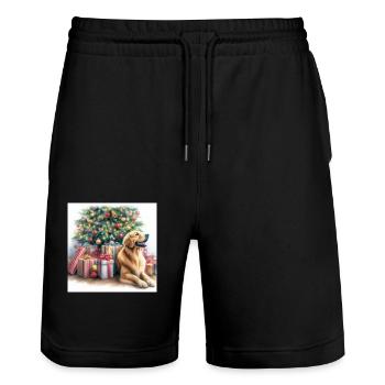 Goldie Christmas - Stanley/Stella Unisex Bio Joggingshorts Trainer  - Schwarz - Vorne - Nik (191cm) & Marisol (170cm)