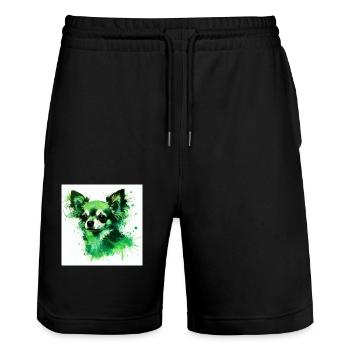 Chihuahua Amour - Short de jogging bio TRAINER Stanley/Stella unisexe - noir - Devant - Nik (191cm) & Marisol (170cm)