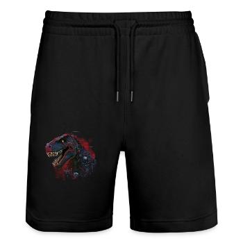 T rexbot - Short de jogging bio TRAINER Stanley/Stella unisexe - noir - Devant - Nik (191cm) & Marisol (170cm)