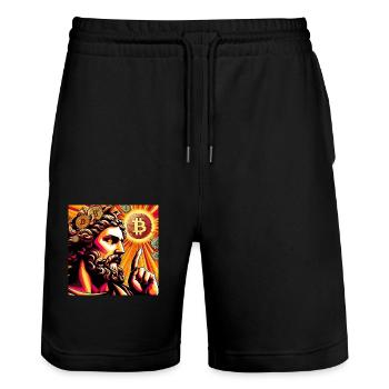 9ae6817a c532 4674 96a7 1e11095a0da3 - Short de jogging bio TRAINER Stanley/Stella unisexe - noir - Devant - Nik (191cm) & Marisol (170cm)