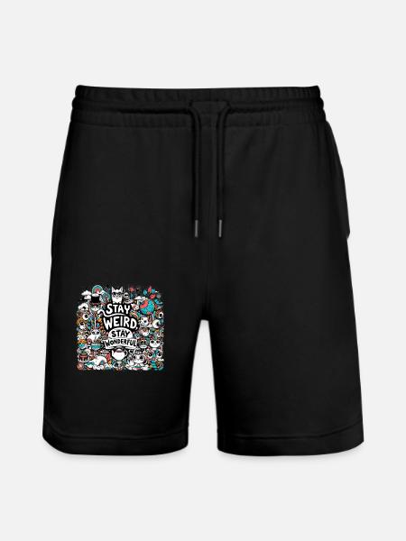 Stay Wonderful - Stanley/Stella Unisex Bio Joggingshorts Trainer  - Schwarz