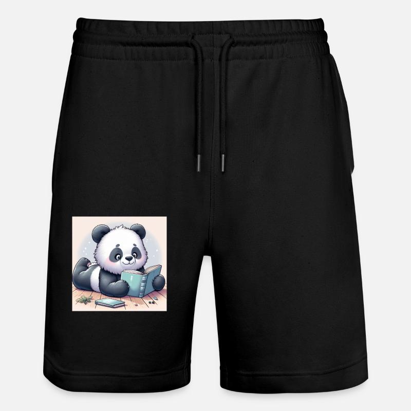 Panda Buch - Stanley/Stella Unisex Bio Joggingshorts Trainer  - Schwarz