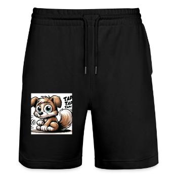 Tap Dance Whiskers - Stanley/Stella Unisex Bio Joggingshorts Trainer  - Schwarz - Vorne - Nik (191cm) & Marisol (170cm)