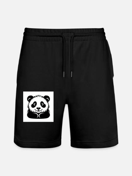 Ours panda joyeux - Short de jogging bio TRAINER Stanley/Stella unisexe - noir