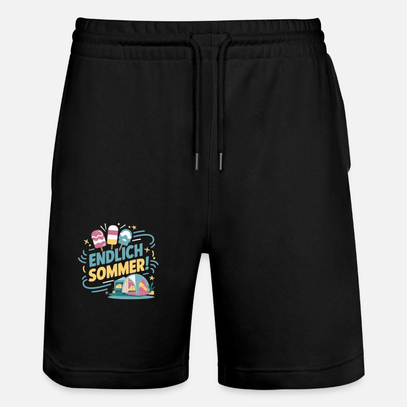 Endlich Sommer - Stanley/Stella Unisex Bio Joggingshorts Trainer  - Schwarz