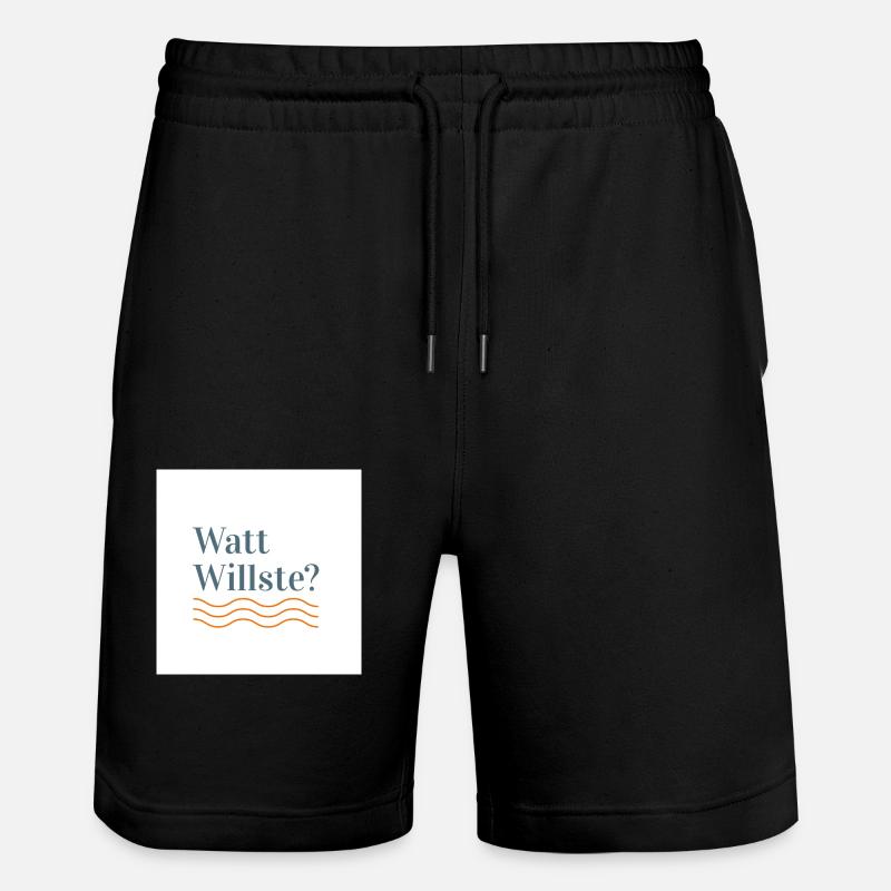 Watt Willste - Stanley/Stella Unisex Bio Joggingshorts Trainer  - Schwarz