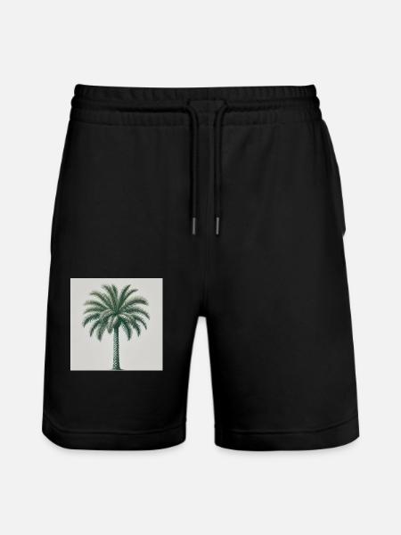 Simple Palm - Stanley/Stella Unisex Bio Joggingshorts Trainer  - Schwarz