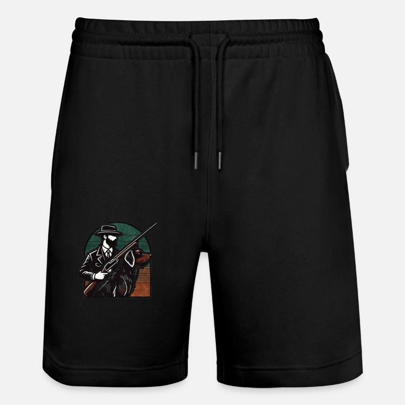 Hipster with DD - Stanley/Stella Unisex Bio Joggingshorts Trainer  - Schwarz
