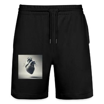L’origine - Short de jogging bio TRAINER Stanley/Stella unisexe - noir - Devant - Nik (191cm) & Marisol (170cm)