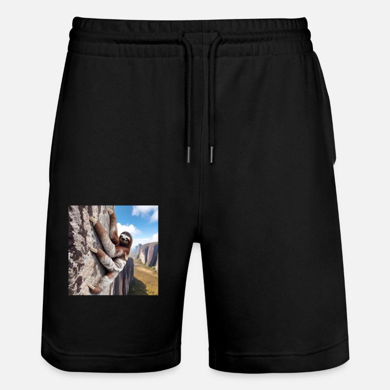 Faultier Wanderer FreeClimber - Stanley/Stella Unisex Bio Joggingshorts Trainer  - Schwarz
