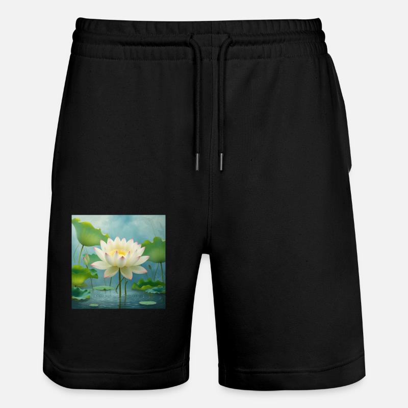 Fleur de lotus - Short de jogging bio TRAINER Stanley/Stella unisexe - noir