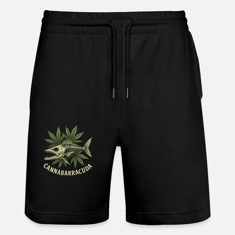Cannabarracuda - Short de jogging bio TRAINER Stanley/Stella unisexe - noir