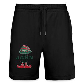Le pyjama John Elf pour des vacances de Noël amusantes - Short de jogging bio TRAINER Stanley/Stella unisexe - noir - Devant - Nik (191cm) & Marisol (170cm)