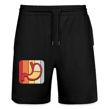 Gastroenterology - Stanley/Stella Trainer Unisex Organic Jogging Shorts - black - Front - Nik (191cm) & Marisol (170cm)