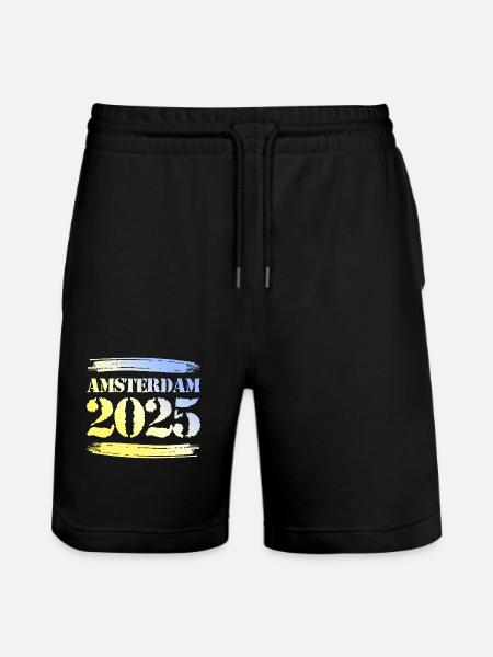Amsterdam 2025 - Stanley/Stella Trainer Unisex Organic Jogging Shorts - black
