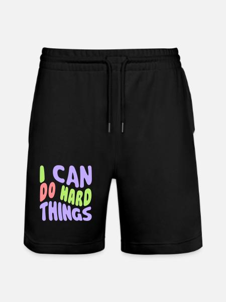 I Can Do Hard Things - Stanley/Stella Trainer Unisex Organic Jogging Shorts - black
