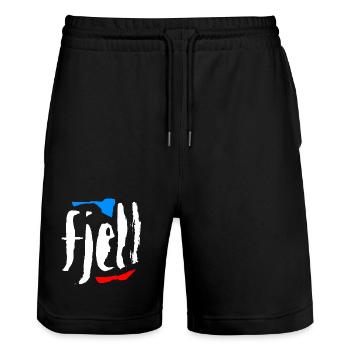 Berg (Fjell) Norwegian - Stanley/Stella Trainer Unisex Organic Jogging Shorts - black - Front - Nik (191cm) & Marisol (170cm)