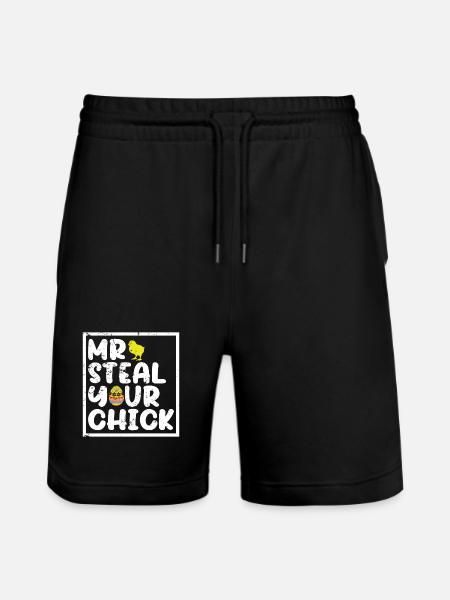 Mr Steal Your Chick - Stanley/Stella Trainer Unisex Organic Jogging Shorts - black
