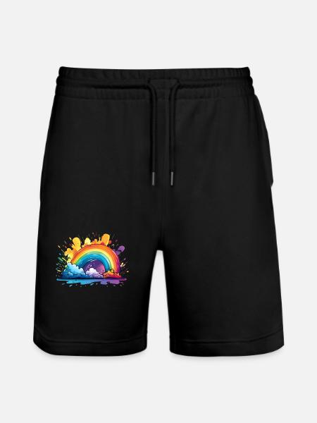 Your Rainbow - Stanley/Stella Trainer Unisex Organic Jogging Shorts - black