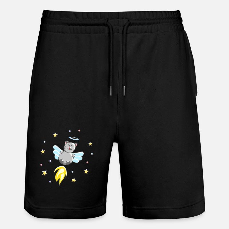 Ange - Motif mignon de chat - Short de jogging bio TRAINER Stanley/Stella unisexe - noir