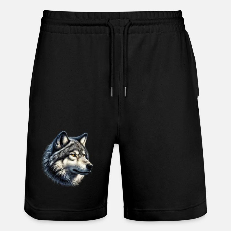 Wolf - Stanley/Stella Trainer Unisex Organic Jogging Shorts - black
