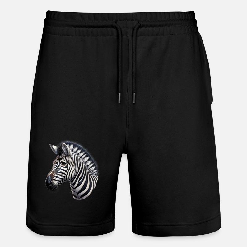 Zebra - Stanley/Stella Unisex Bio Joggingshorts Trainer  - Schwarz