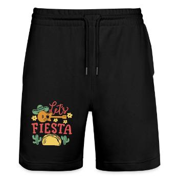 Lass uns Feiern Cinco de Mayo Party - Stanley/Stella Unisex Bio Joggingshorts Trainer  - Schwarz - Vorne - Nik (191cm) & Marisol (170cm)