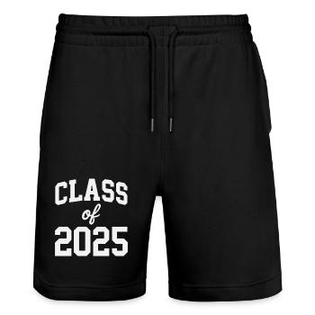 Classe de 2025 - Short de jogging bio TRAINER Stanley/Stella unisexe - noir - Devant - Nik (191cm) & Marisol (170cm)