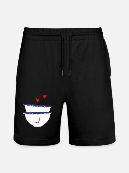Letter J Breton bowls - Stanley/Stella Trainer Unisex Organic Jogging Shorts - black