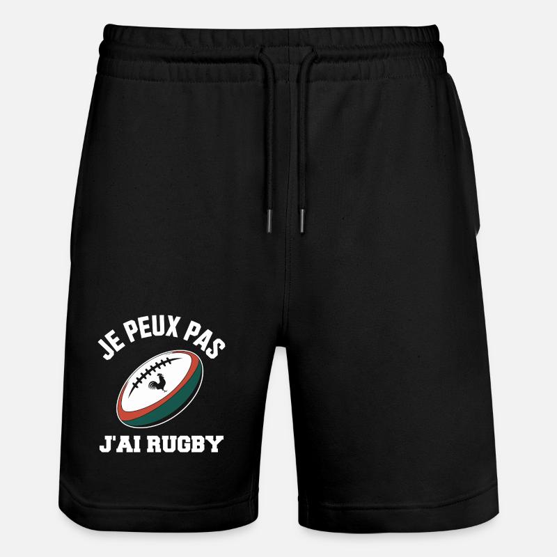 Je Peux Pas J'ai Rugby - Short de jogging bio TRAINER Stanley/Stella unisexe - noir