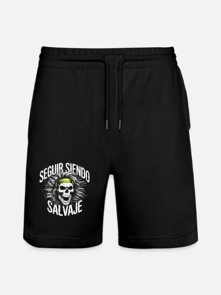 Wilder Pfad im Schädel - Stanley/Stella Unisex Bio Joggingshorts Trainer  - Schwarz
