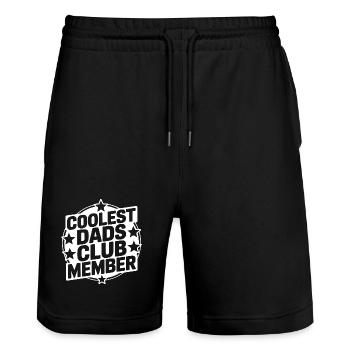 Super Papa Club - Short de jogging bio TRAINER Stanley/Stella unisexe - noir - Devant - Nik (191cm) & Marisol (170cm)