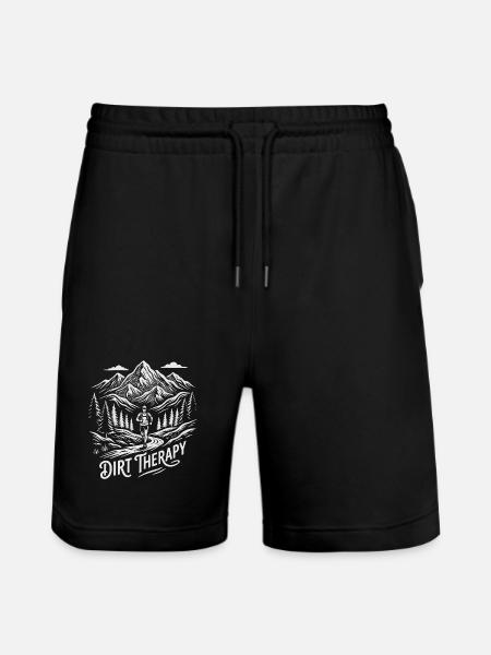 Trail Running - Dirt Therapy - Stanley/Stella Trainer Unisex Organic Jogging Shorts - black