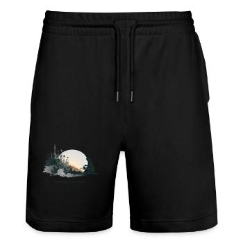 Gardening is My Therapy – Nature & Relaxation - Stanley/Stella Trainer Unisex Organic Jogging Shorts - black - Front - Nik (191cm) & Marisol (170cm)