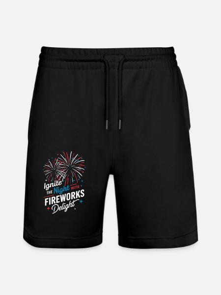 Pyrotechnics Fireworks Pyrotechnics - Stanley/Stella Trainer Unisex Organic Jogging Shorts - black