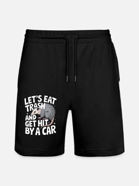 Opossum Possum Animal - Stanley/Stella Trainer Unisex Organic Jogging Shorts - black