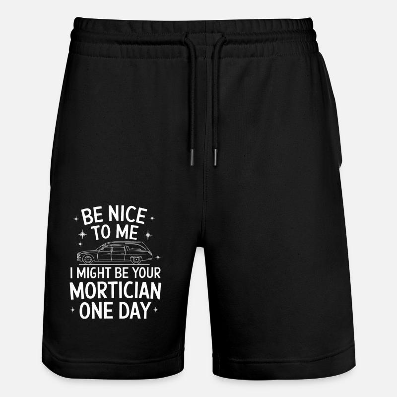 Bestatter Leichenwagen Leichenbestatter - Stanley/Stella Unisex Bio Joggingshorts Trainer  - Schwarz