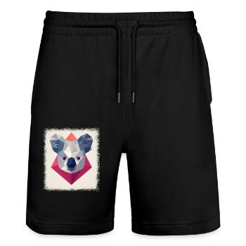 Citation amusante Bear Down Under Camisa Para Dormir - Short de jogging bio TRAINER Stanley/Stella unisexe - noir - Devant - Nik (191cm) & Marisol (170cm)
