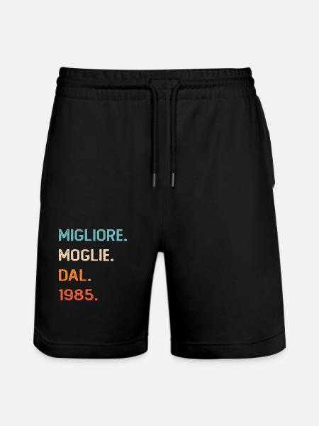 Ehefrau seit 1985 - Stanley/Stella Unisex Bio Joggingshorts Trainer - Schwarz