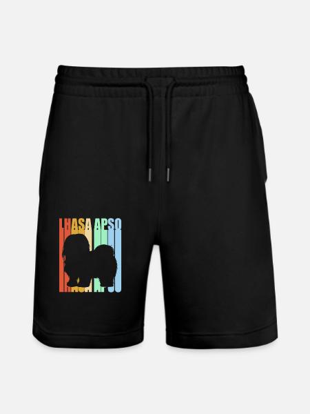 Lhasa Apso - Stanley/Stella Trainer Unisex Organic Jogging Shorts - black