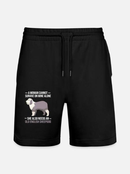 English Shepherd - Stanley/Stella Trainer Unisex Organic Jogging Shorts - black
